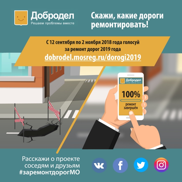 38 участков автодорог Рузского городского округа участвуют в голосовании на портале «Добродел»