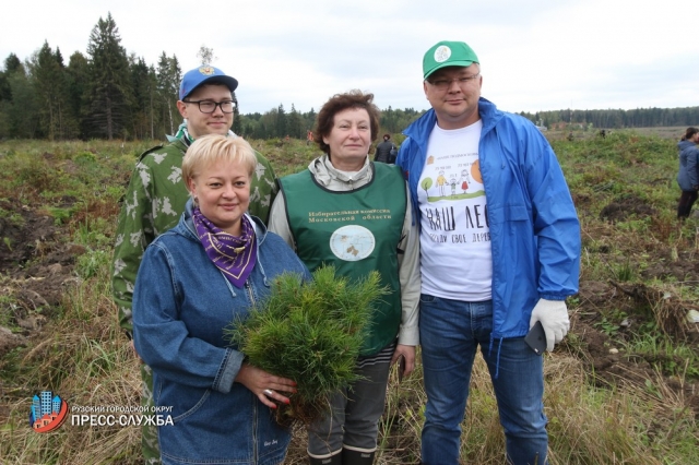 Более 3,5 тысяч человек приняли участие в акции «Наш лес. Посади свое дерево» в Рузском городском округе