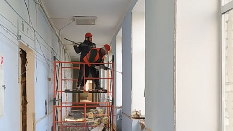 В поселке Дорохово Рузского округа продолжается капитальный ремонт детского сада №26