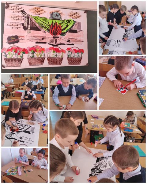 Тучковские школьники рисовали стенгазету